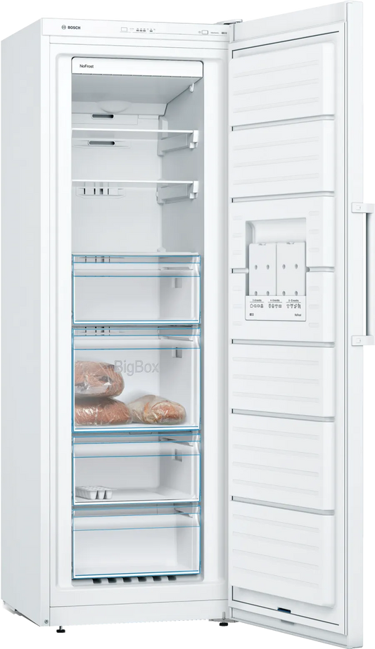 Bosch GSN33VWEPG Series 4 Frost Free Tall Freezer, White, E Rated