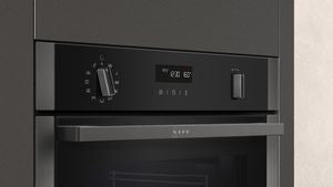 Neff N50 Slide and Hide B6ACH7HG0B Built-In Electric Single Oven with Pyrolytic Cleaning, Stainless Steel, A Rated