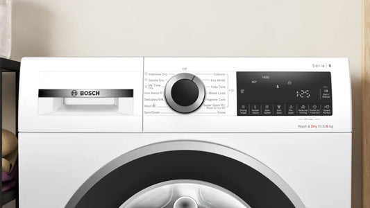 Bosch WNG25401GB Series 6 Washer Dryer, 10kg/6kg, 1400 Spin, White, A Rated