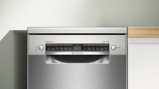 Bosch SPS4HMI49G Series 4 Slimline Dishwasher, 10 Place Settings, Silver, E Rated
