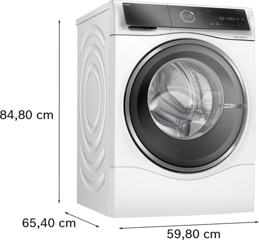 Bosch WNC25410GB Series 8 i-Dos Washer Dryer, 10kg/6kg, 1400 Spin, White, D Rated
