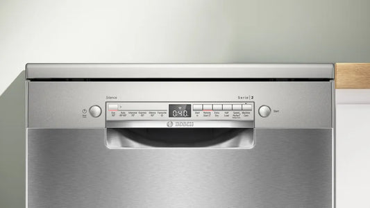 Bosch SMS2HVI67G Series 2 Dishwasher, 14 Place Settings, Silver, D Rated