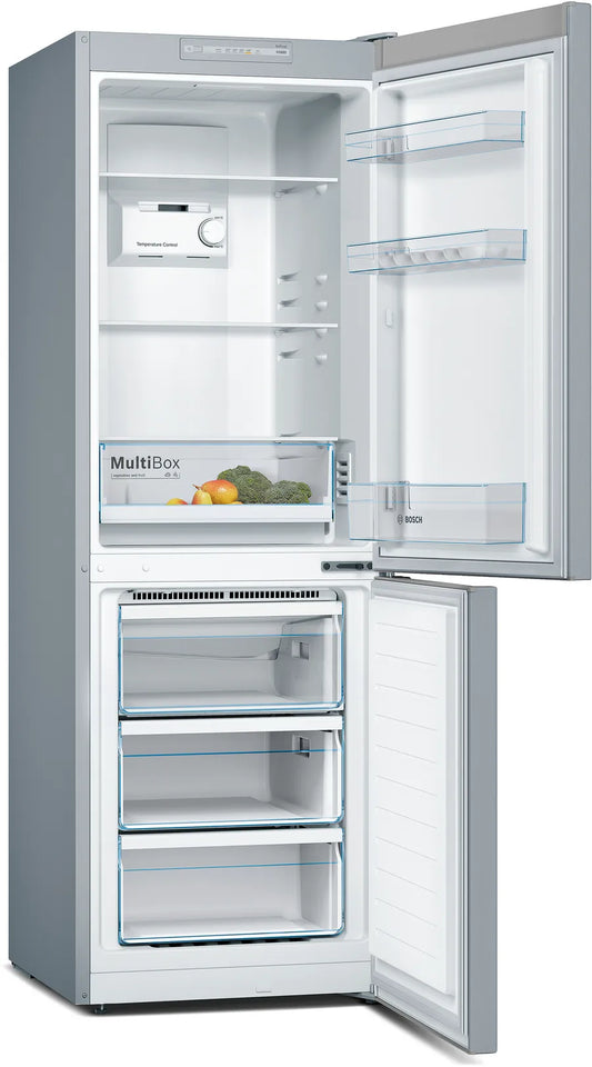 Bosch KGN33NLEBG Series 2 No Frost Fridge Freezer, 70/30, Stainless Steel, E Rated