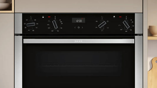 Neff U1ACE2AN3B N50 Built-In Electric Double Oven, Stainless Steel, A Rated