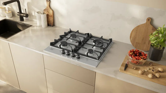 Neff T26CIH8N0 N70 4 Burner Gas Hob, Stainless Steel