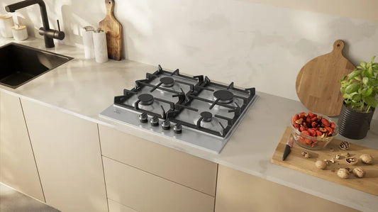 Neff T26CIP8N0 N70 4 Burner Gas Hob, Stainless Steel