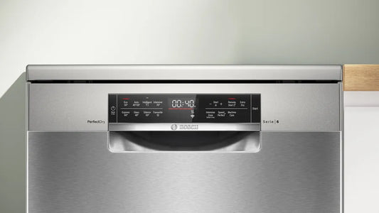 Bosch SMS6TCI02G Series 6 Dishwasher, 14 Place Settings, Stainless Steel, A Rated