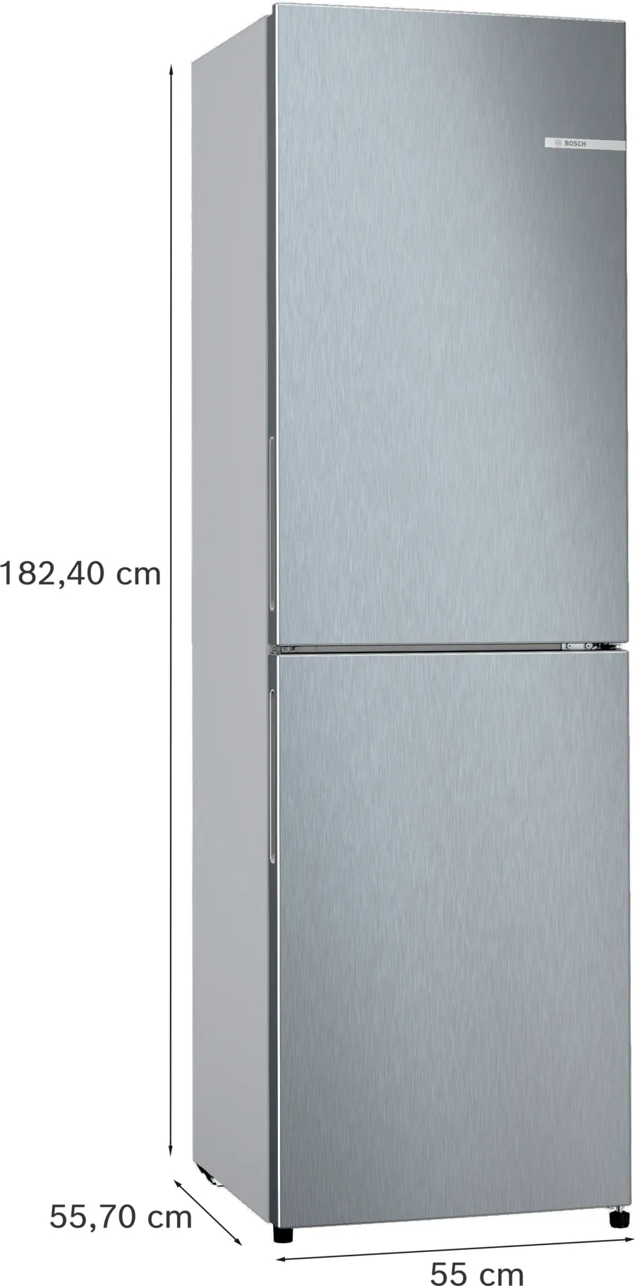 Bosch KGN27NLEAG Series 2 No Frost Fridge Freezer, 50/50, Stainless Steel, E Rated