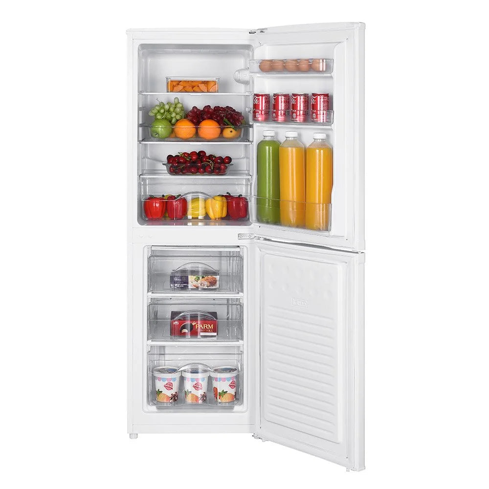 Teknix STF1448W, 142L Fridge Freezer, Static, White