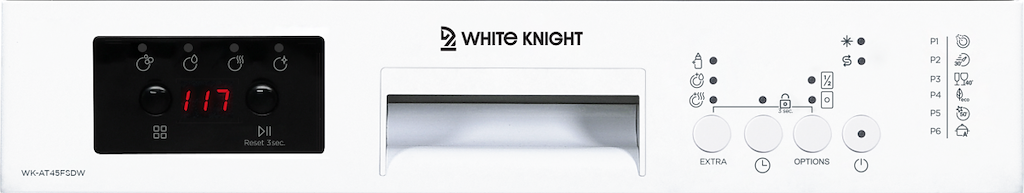 White Knight AT45FSDW Freestanding 45cm Dishwasher - White