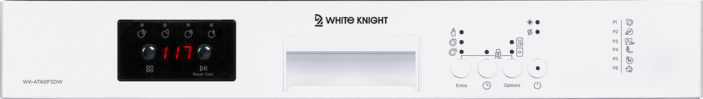 White Knight AT60FSDW Freestanding 60cm Dishwasher - White