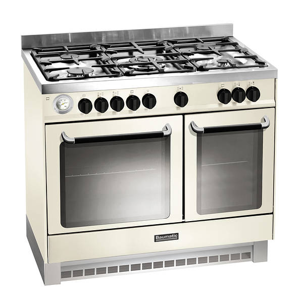 Baumatic BCD925IV 90 cm Dual Fuel Twin Cavity Range Cooker Ivory