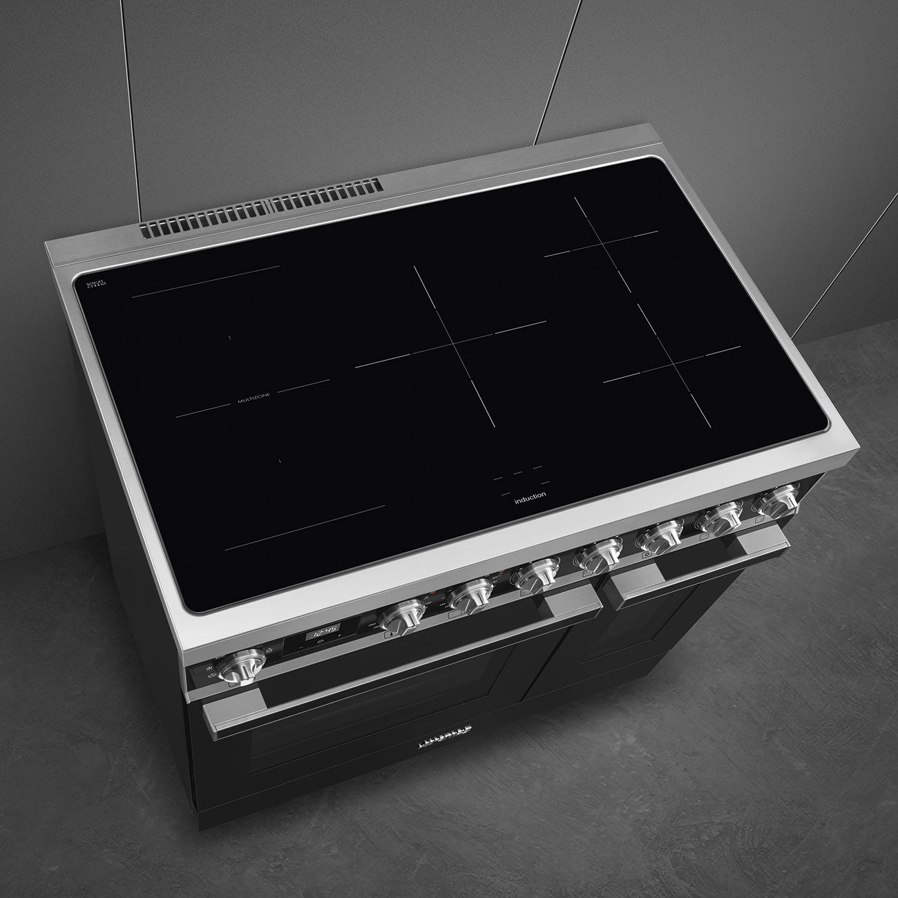 Smeg CPF92IMBL 90x60 cm Portofino Full Electric Cooker with Induction Hob