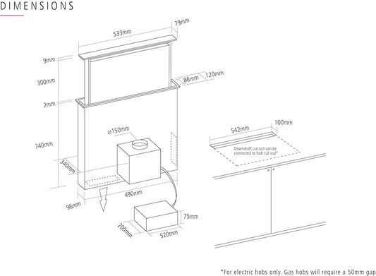 Downdraft Cooker Hood