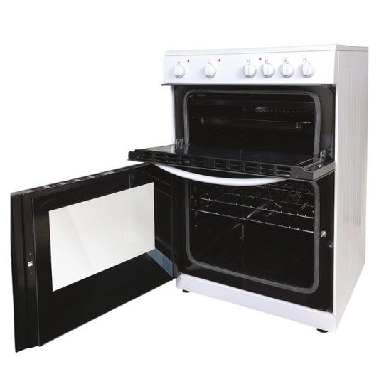 Statesman EDC60W 60cm Double Oven Electric Ceramic Cooker White