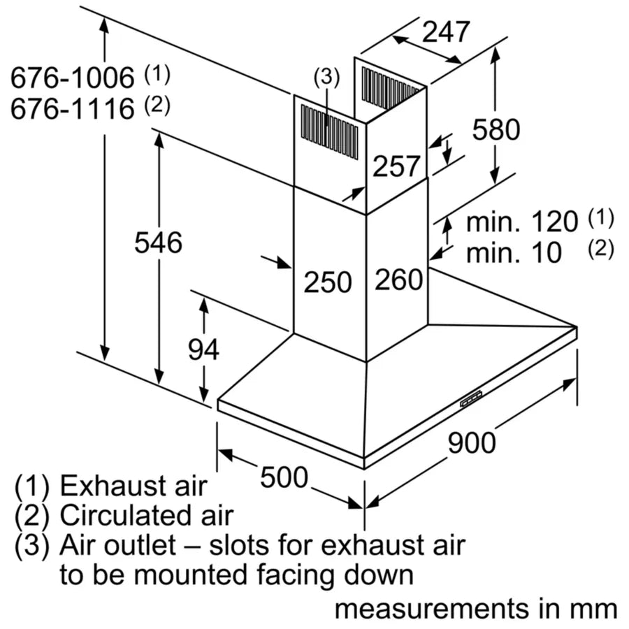 D94QFM1N0B, Wall-mounted cooker hood