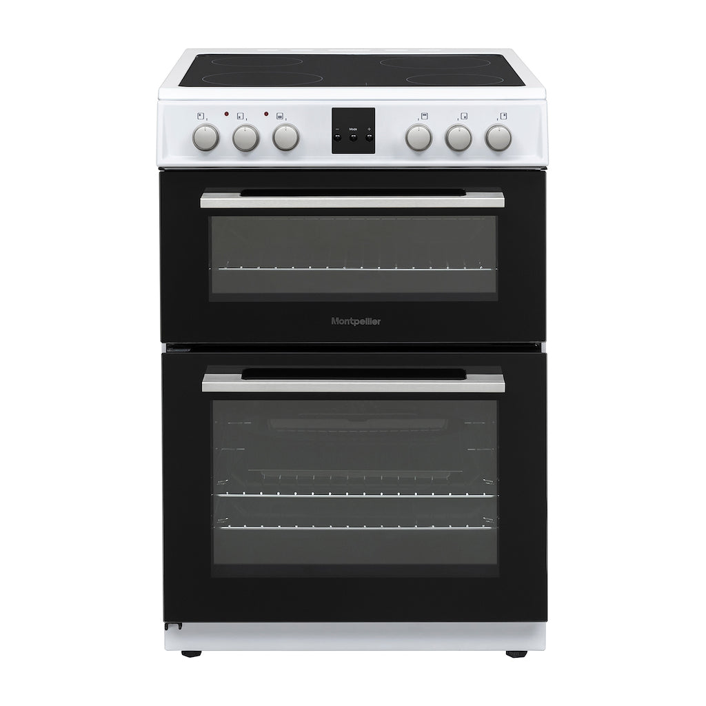 Montpellier MDOC60FW 60cm Ceramic Double Cooker in White