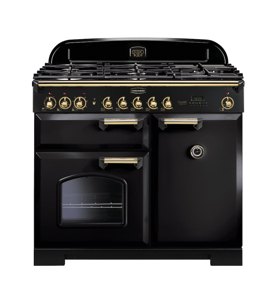 Rangemaster CDL100DFFBL/B 100cm Dual Fuel Range Cooker - Black
