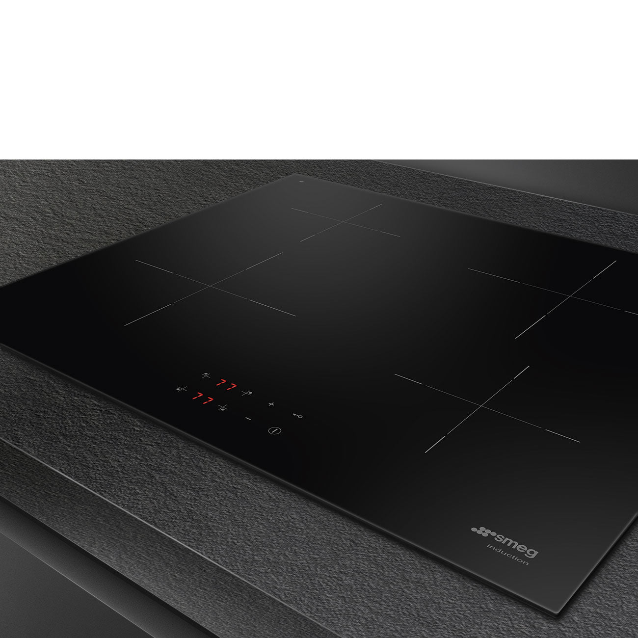 Smeg SI2641D 60 cm 13amp Induction Hob, Black Glass