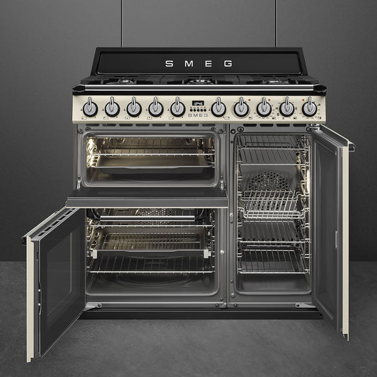 Smeg TR93P 90cm Dual Fuel Range Cooker