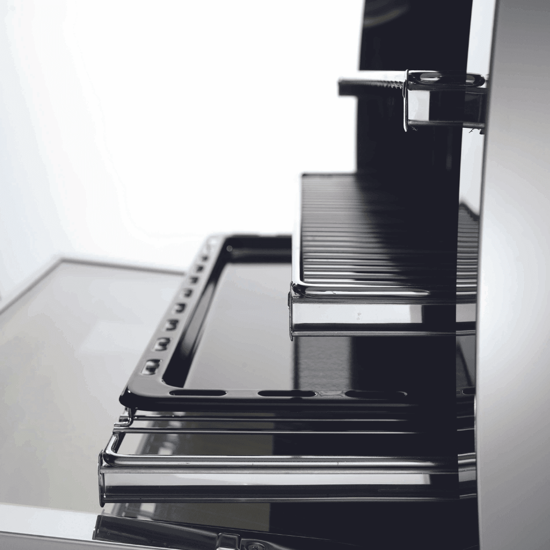 Dolcevita 90 cm Triple Electric Oven Dual Fuel Range Cooker - Black Matte - Brass Finish - Lofra Cookers