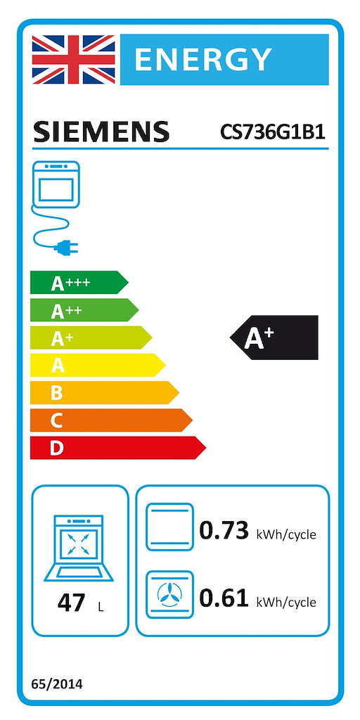 CS736G1B1, Built-in compact oven with steam function