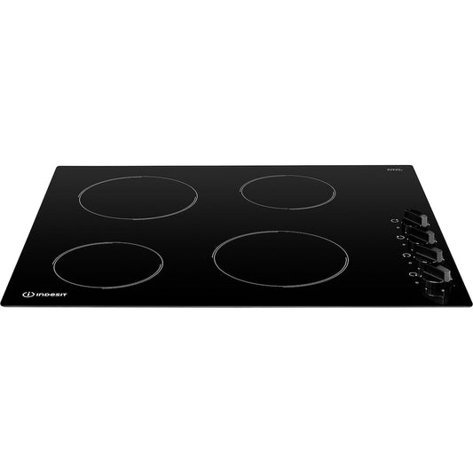 60CM 6 Levels Electric Ceramic Hob - Black - Dial Control - 4 Zones