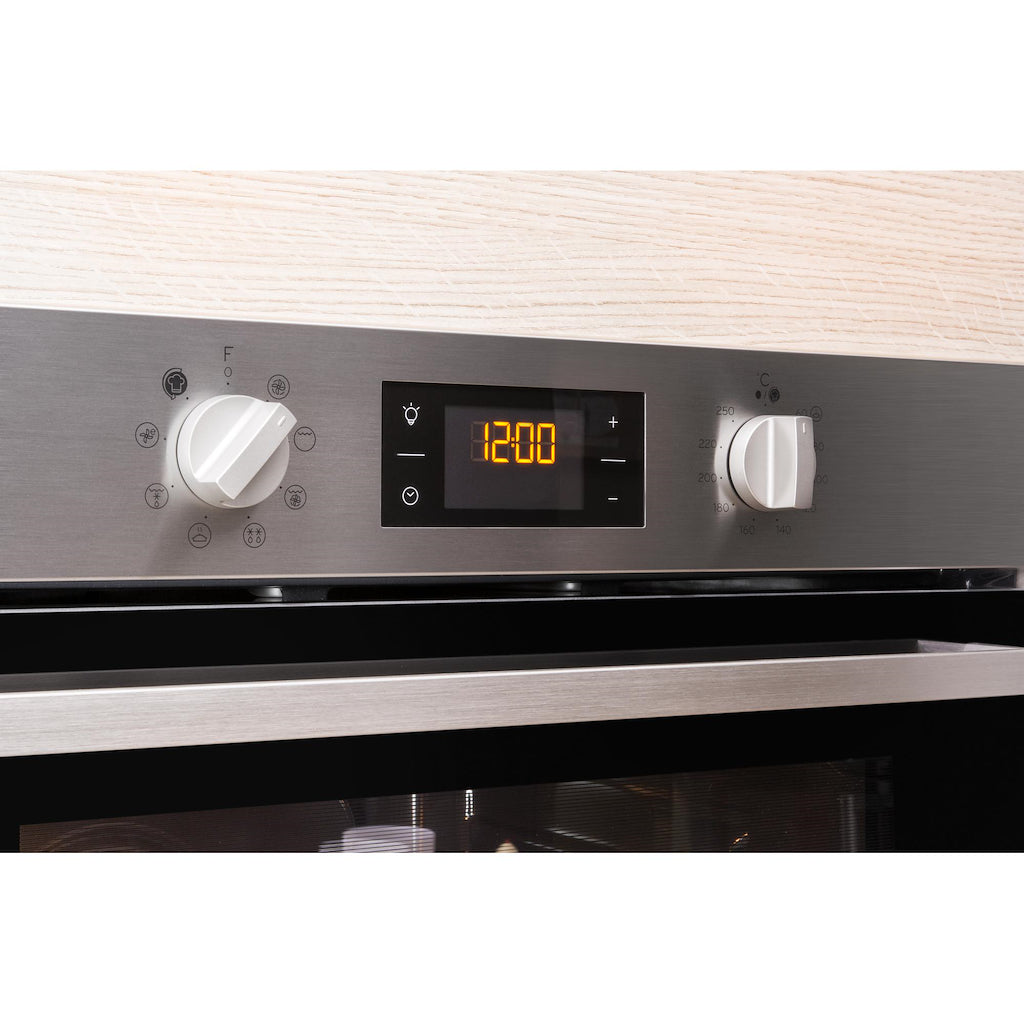 TURN&GO - Single Fan Oven - 66L - Digital Display - Stainless Steel With Click&Clean and Tilting Grill