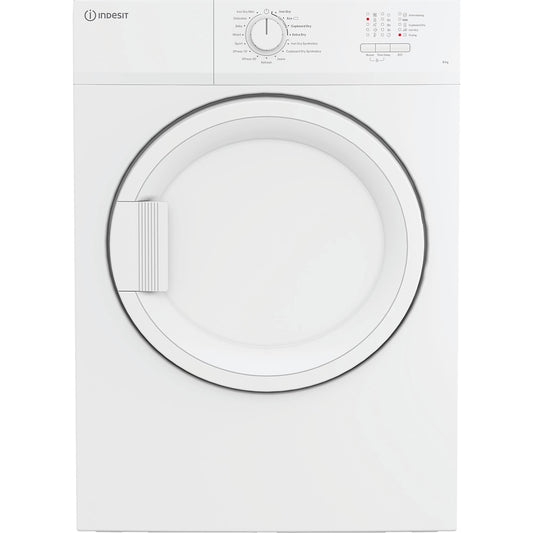 Indesit Dryer 8KG Vented Timer Dry White 15 cycles