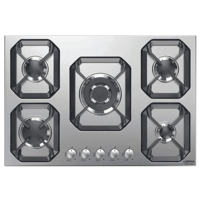 Professional Stainless Steel Hob 75 cm - Urano - Steel - Triple Ring (Centre)