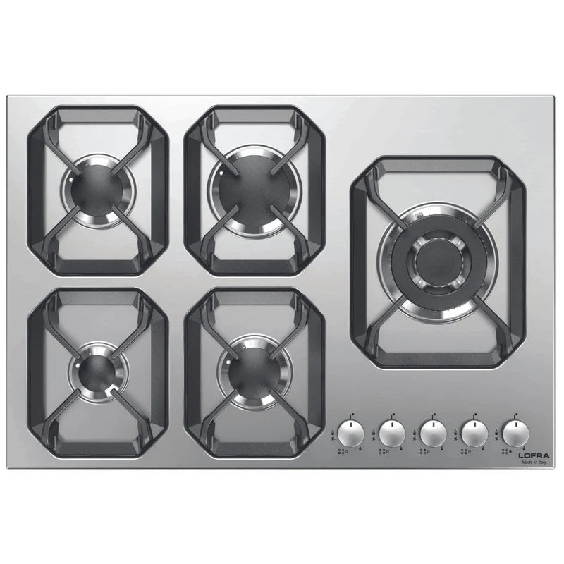 Professional Stainless Steel Hob 75 cm - Urano - Steel - Triple Ring (Right)