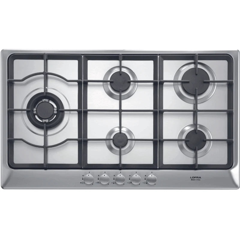 Professional Stainless Steel Hob 90 cm - Artes - Stainless Steel - Triple Ring (Left)