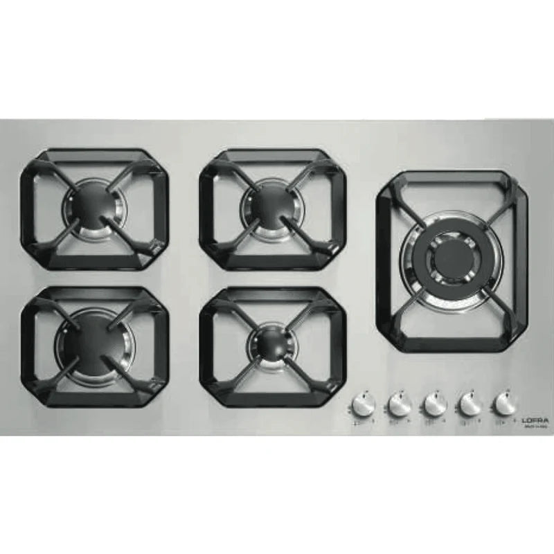 Professional Stainless Steel Hob 90 cm - Nettuno - Steel - Triple Crown Right