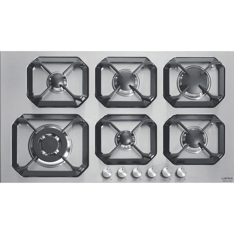 Professional Stainless Steel Hob 90 cm - Plutone - Stainless Steel