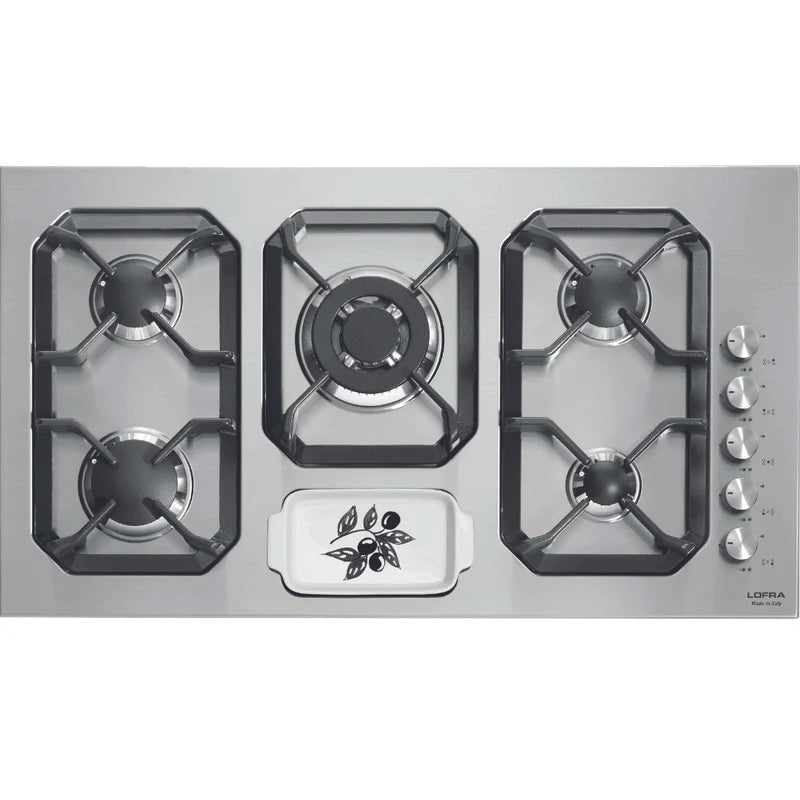 Professional Stainless Steel Hob 90 cm - Sole - Stainless Steel - Ceramic Tray
