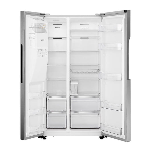 Teknix THSBS1791INX American Fridge Freezer Ice + Water Non-Plumb 90Cm S/S