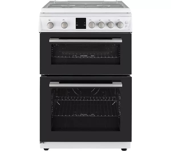 Montpellier MDOG60LW 60cm Double Gas Oven Cooker in White