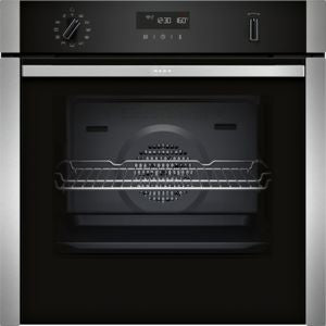 Neff N50 Slide and Hide B6ACH7HH0B Built-In Electric Single Oven with Pyrolytic Cleaning, Stainless Steel, A Rated
