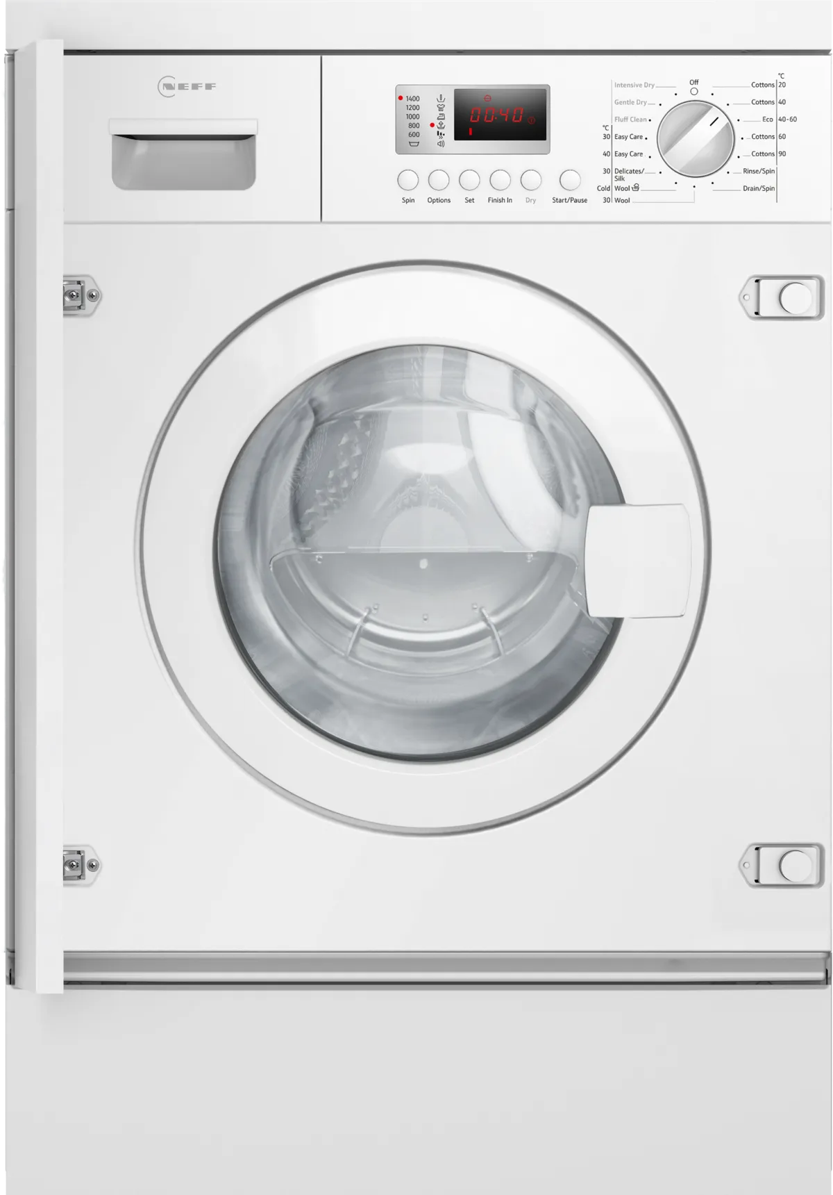 Neff V6320X2GB Integrated Washer Dryer, 7kg/4kg, 1400 Spin, White, E Rated
