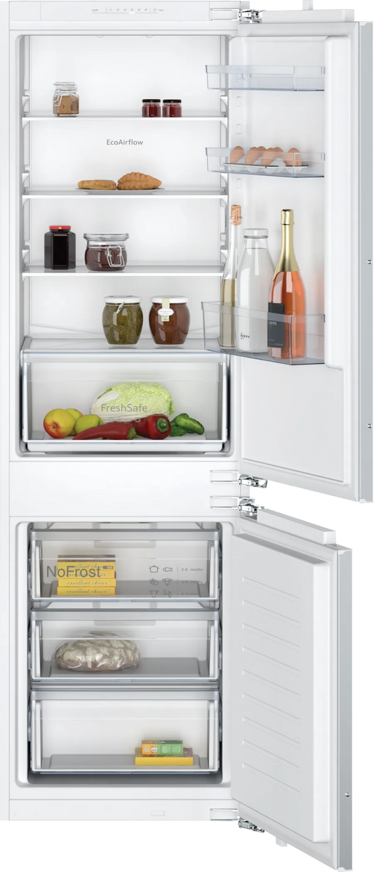 Neff KI7861FE0G built-in fridge-freezer with freezer at bottom 177.2 x 54.1 cm flat hinge