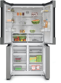 Bosch KFN96VPEAG Series 4 American Fridge Freezer, Non-Plumbed, Stainless Steel, E Rated