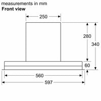 Neff D65XAM2S0B N70 Integrated Cooker Hood, Black, B Rated