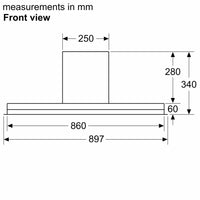Neff D95XAM2S0B N70 Integrated Cooker Hood, Black, B Rated