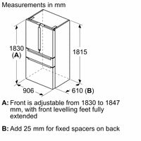 Siemens KF96RSBEA iQ700 American Fridge Freezer, Non-Plumbed, Black, E Rated