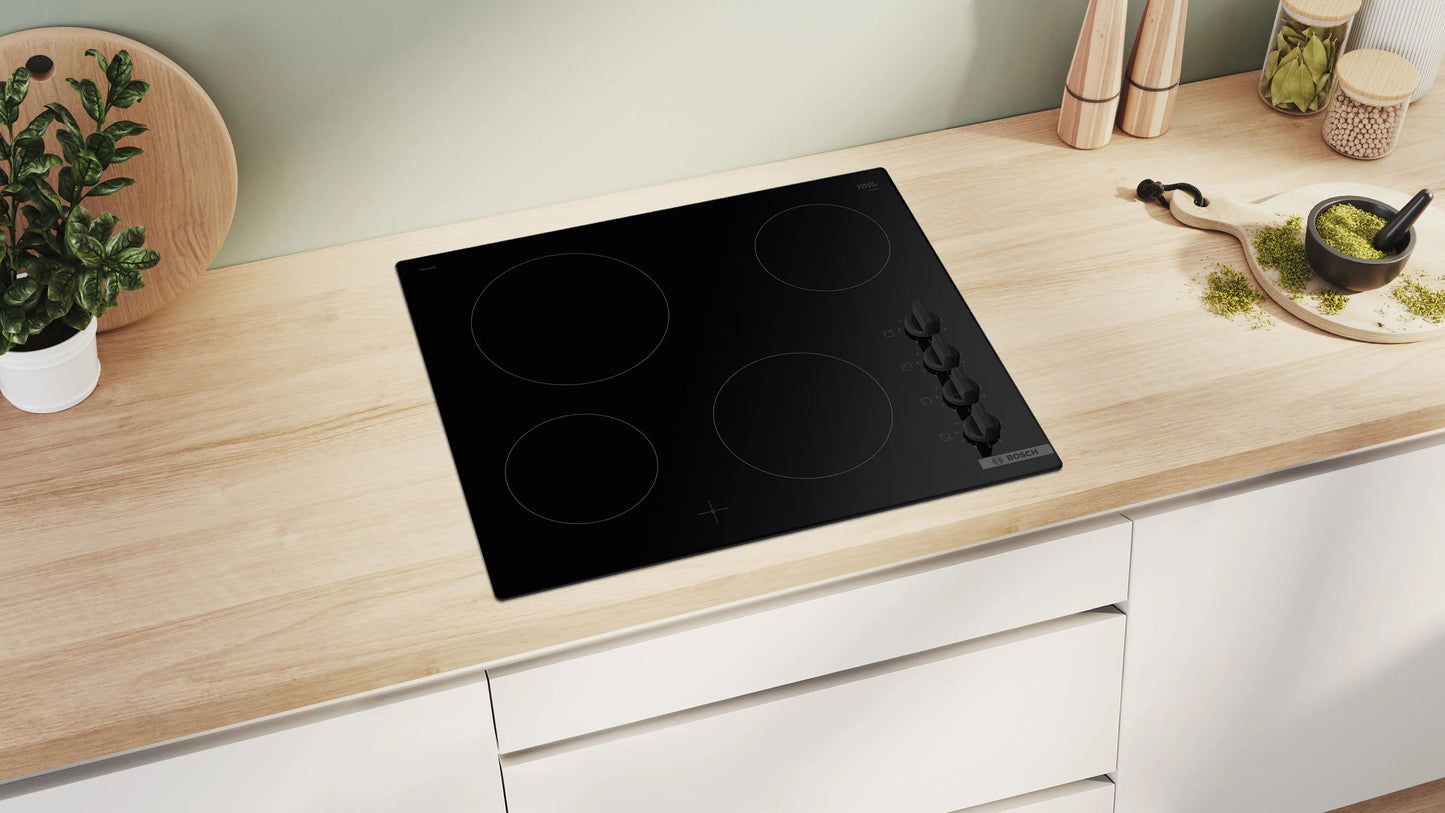 Bosch PKE611CA3E Series 2 59cm Ceramic Hob, Black