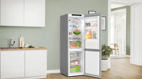 Bosch KGN362LDFG Series 4 No Frost Fridge Freezer, 60/40, Stainless Steel, D Rated