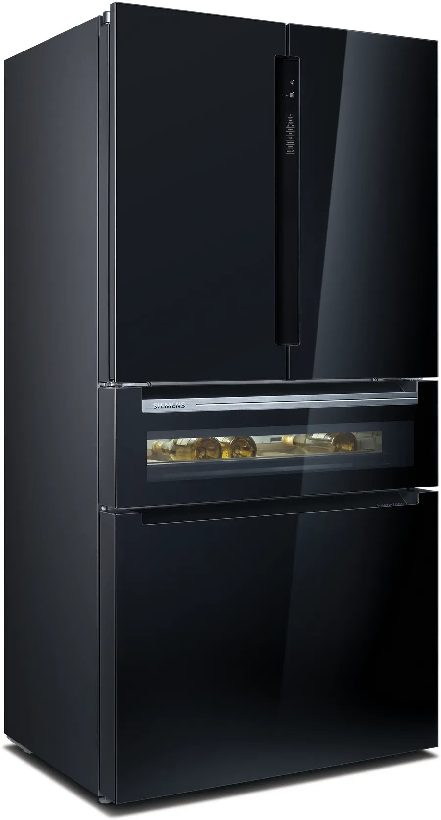 Siemens KF96RSBEA iQ700 American Fridge Freezer, Non-Plumbed, Black, E Rated