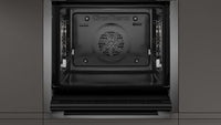 Neff N50 Slide and Hide B6ACH7HG0B Built-In Electric Single Oven with Pyrolytic Cleaning, Stainless Steel, A Rated