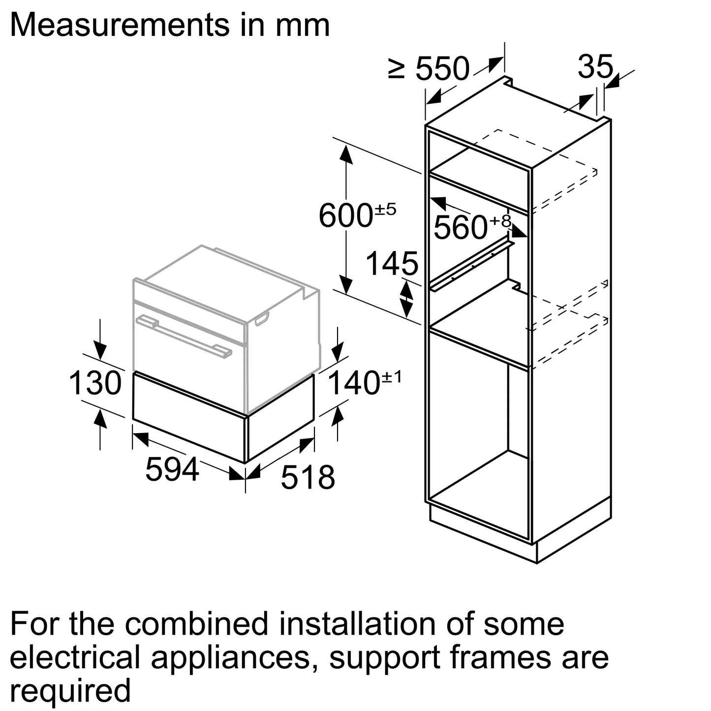 Bosch BID7101B1B Series 8 Warming Drawer, Black