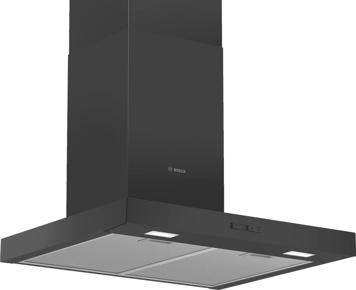 Bosch DWB66BC60B Series 2 60cm Chimney Cooker Hood, Black, B Rated
